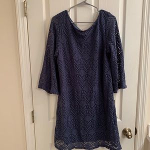 NWT dark blue lace dress